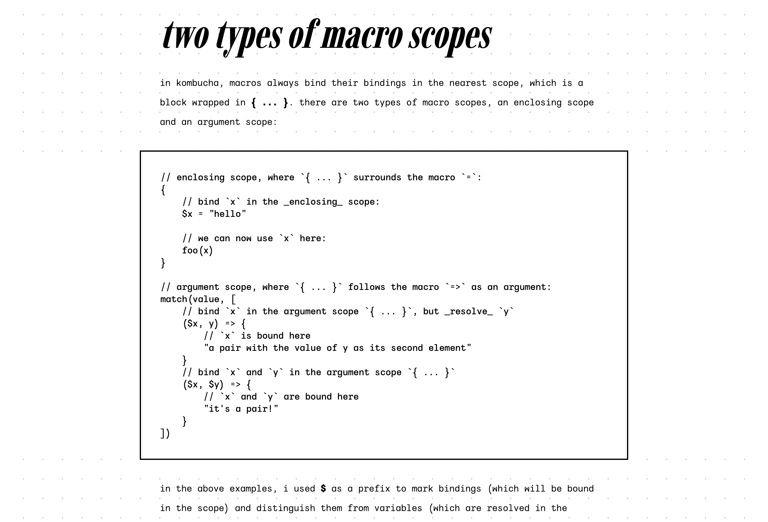 website pre element after
