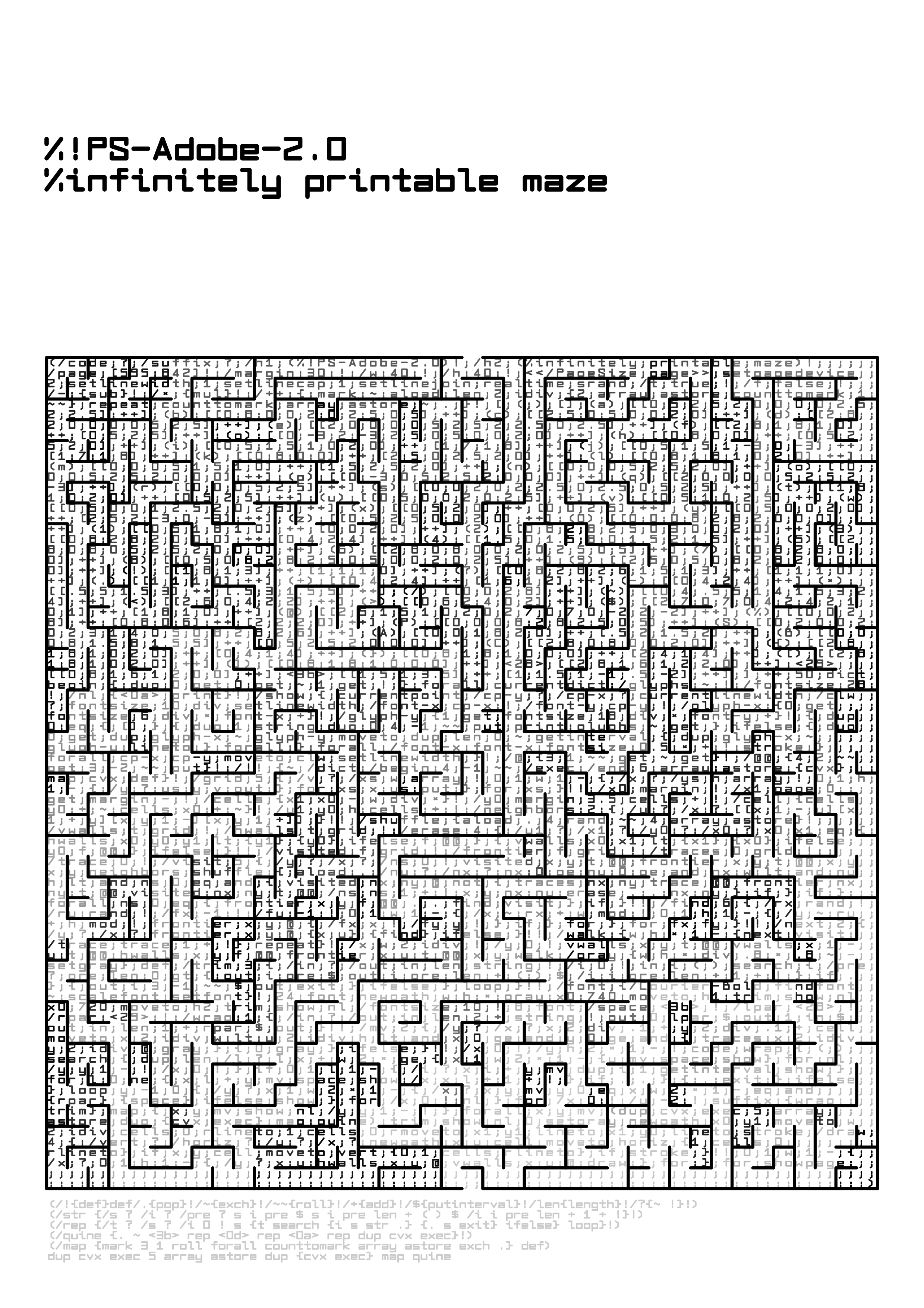 Infinitely Printable Maze (Large)